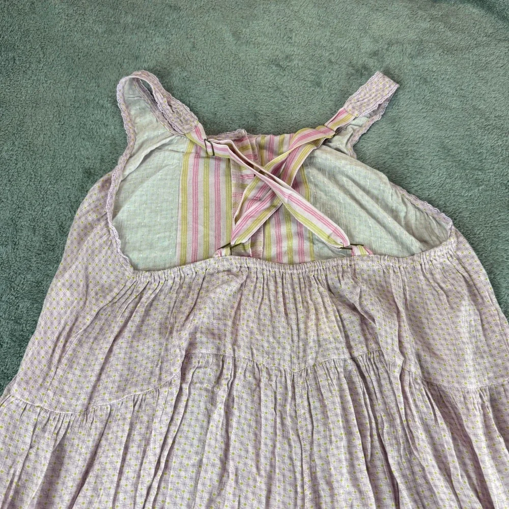 Free People Full Bloom Lilac Glow Combo Harem Jumpsuit Wide Leg Boho L NEW - Picture 10 of 10